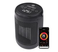 Olsen & Smith 1800W Smart Ceramic Heater Wi-Fi/App/Voice Control for Indoor Use, Small Compact Energy Efficient Tabletop Plug In Electric Portable Fan Room Space Heater with Thermostat, Fast Heating