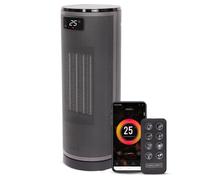 Olsen & Smith 1800W Smart Ceramic Space Heater, Tabletop Electric Portable Heater, 25Cm Height, White, Fast Heating