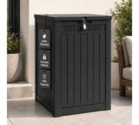 Olsen & Smith 190L Tall Slim Storage Box, Shoe, Toy & Blanket Box, Lockable | 190L Capacity, Tall & Slim Footprint, Indoor & Outdoor, Combination Lock Included, 100% Recycled, Waterproof, Rustproof
