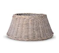 Olsen & Smith 26x58cm Christmas Tree Skirt - Natural Willow Festive Decorative Christmas Tree Base Cover Wicker Xmas Tree Skirt Decoration 40x58x26cm