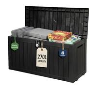 Olsen & Smith 270L Outdoor Parcel Box & Garden Storage Box with Lid