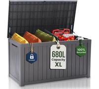 Olsen & Smith 680L Large Recycled Outdoor Garden Storage Box & Chest