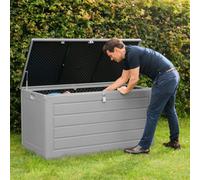 Olsen & Smith 680L Outdoor Storage Box Waterproof, Heavy Duty Plastic Garden Storage Box With Lock & Hinges