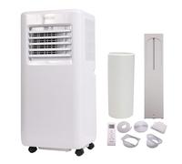 Olsen & Smith 7000 BTU Portable Air Conditioner & Dehumidifier - 3-in-1 Quiet Cooling for Bedrooms up to 28m², 54dB Sleep Mode, 24H Timer & Remote - Mobile Aircon with Window Kit, White