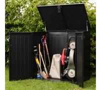 Olsen & Smith 775L Large Outdoor Garden Storage Box with Padlock - Big Capacity Plastic Shed Wheelie Bin Box Cabinet Cupboard - Ideal for 2x180L