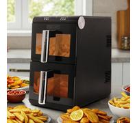 Olsen & Smith Olsen And Smith 11L Dual Basket Air Fryer Black 2X5.5L 1700W 13 Presets Touch Display 50 To 200C Bake Grill