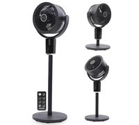 Olsen & Smith Pedestal & Desktop Tabletop Air Circulator Fan - Portable Quiet Oscillating Floor Standing Upright Electric Air Circulating Fans for Bedroom Office Table Desk Living Room, Remote Control