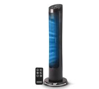 Olsen & Smith Tower Fan with Remote | Quiet 27dB Silent Fan for Bedroom | 36 Inch Standing Fan | 4-Speed 7.5m/s Oscillating Cooling Fan with 12H Timer | 45W Room Fans & Cooling with 4 Speeds | Black