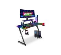 Olsen & Smith XTREME RGB Gaming Desk 120x60cm with LED Lights & Monitor Stand in Black | Size: 1 Pack Olsen & Smith Black 1 Pack