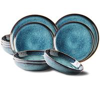 OLSKFUH 14 Pieces Dinnerware Sets, Ceramics Dinner Set, Dishes Tableware Set, Complete Porcelain Combination, Creativity Nordic Style Dinner Plates,