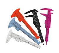 OLSKFUH 1Pc 0-80Mm Double Rule Scale Plastic Vernier Caliper Student Dial Gauge Micrometer Measuring Ruler Inside Diameter Depth Meter,Nero-A