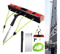OLSKFUH 29.5Ft Telescopic Water Fed Window Cleaning Pole - Extendable Brush Kit For Solar Panel & Conservatory Roof Cleaning Perfect For High Reach And Easy Cleaning,50cm Brush-6m Pole