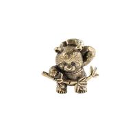 OLSKFUH Brass Chinese National Treasure Giant Panda Figurines,Metal Animal Panda Statue Sculpture Desktop Ornament Home Bonsai Micro Landscape Decor Accessories,