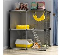 OLSKFUH Cat Cages Indoor Large Pet Crate Detachable Extra Large Cat Playpen Diy Pet Crate Transparent Panoramic Cat Villa Cat Enclosure Cat Kennels Cute Kitten Cabinet,Easy To As,B-72 * 37 * 72cm