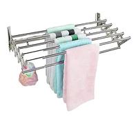 OLSKFUH Clothes Horse - Drying Rack With 7 Rods For Hanging Wall Mounted Extendable Dryer Laundry Airer Towel Dry Racks Fashionable,
