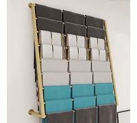 OLSKFUH Clothing Storage Scarf Rack Wall-Mounted Shelf, Space-Saving Clothing Organizer Blanket Holder, Commercial Retail Display Stand, Closet Storage Rod Metal Pipe Shelf Pants,Gold-100×120cm