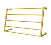 OLSKFUH Clothing Storage Scarf Rack Wall-Mounted Shelf, Space-Saving Clothing Organizer Blanket Holder, Commercial Retail Display Stand, Closet Storage Rod Metal Pipe Shelf Pants,Gold-120×60cm