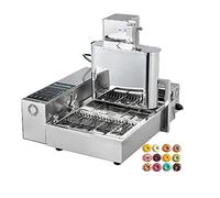 OLSKFUH Commercial Automatic Donut Machine - 6 Rows 9.5L Hopper, 2000W Stainless Steel Donut Maker For Snacks - Adjustable Thickness Temperature Controls,