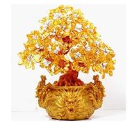 OLSKFUH Crystal Tree/Money Tree Citrine Quartz Lucky Tree Crystal Gem Money Tree Ornaments Garden Healing Pavilion Decoration Home Decoration Gem Tree,