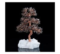 OLSKFUH Crystal Tree/Money Tree Fortune Tree Topaz Amethyst White Crystal Bottom Artificial Lucky Tree Creative Crafts Office Shop Desktop Feng Shui Decoration Gem Tree,F