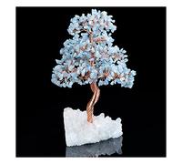 OLSKFUH Crystal Tree/Money Tree Fortune Tree Topaz Amethyst White Crystal Bottom Artificial Lucky Tree Creative Crafts Office Shop Desktop Feng Shui Decoration Gem Tree,A