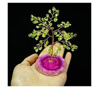 OLSKFUH Crystal Tree/Money Tree Natural Crystal Creative Tree Get Rich Tree Decoration Crystal Lucky Tree Gem Tree Ornaments Tree Of Life Handmade Home Decoration Healing Gift Ge,D