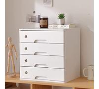 OLSKFUH Desktop File Cabinet - Solid Wood Storage Box, With Lock Flat File Cabinet Storage, Desktop Drawer Cabinet, Wooden File Cabinet/Desktop Storage Cabinet/Data Cabinet, 1/2/,A-4 drawer