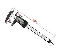 OLSKFUH Digital Caliper Measure Carbon Fibre Vernier Calipers Plastic Electronic Gauge Instrument Micrometer Depth Ruler Measuring Tools,Caliper Black 150