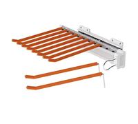 OLSKFUH Drawer Type Trouser Rack,Pull Out Pants Hangers,Side Mount Pull Out Trousers Rack 10 Arms, Wardrobe Pull Out Pants Rack, Extendable Closet Valet Rod Double Row Rails, Fo,OrangeB
