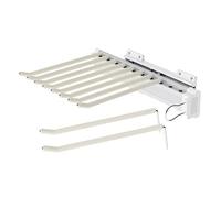 OLSKFUH Drawer Type Trouser Rack,Pull Out Pants Hangers,Side Mount Pull Out Trousers Rack 10 Arms, Wardrobe Pull Out Pants Rack, Extendable Closet Valet Rod Double Row Rails, Fo,Off-whiteB