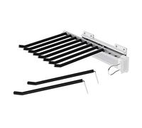 OLSKFUH Drawer Type Trouser Rack,Pull Out Pants Hangers,Side Mount Pull Out Trousers Rack 10 Arms, Wardrobe Pull Out Pants Rack, Extendable Closet Valet Rod Double Row Rails, Fo,BlackB