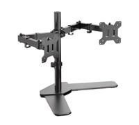 OLSKFUH Dual Monitor Desk Stand With Freestanding Base Fully Adjustable Mount For 2 Screens Up To 30 Inch And 26.4 Lbs Vesa Steel Mount For Increased Stability,
