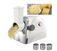 OLSKFUH Electric Cheese Grater - Rotary Shredder Machine With 3 Stainless Steel Blades For Quick Shredding Of Cheese, Vegetables, And Fruits,Type A