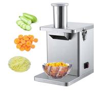 OLSKFUH Electric Slicer, Fruit Chopper, Stainless Steel Automatic Dicer, Suitable For Cucumbers, Onions, Potatoes, Ham, Etc, For Home Commercial Use,