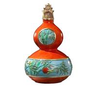 OLSKFUH Entrance Decorative Sculpture Indoor Desktop Statue Copper Gourd Ornaments Artwork Living Room Entrance Fortune Crafts Office Opening Table Centerpieces,A