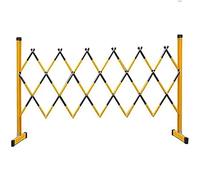 OLSKFUH Expandable Metal Barricade, Retractable Traffic Fence Mobile Safety Barrier Gate For Store Road Garage Space Saving,-1.5X2.5M,Black-1.5x4m