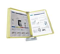 OLSKFUH File Organizer For Desk - Desktop Reference Organizer, A4 Wall File, 5 Panel Wall Mounted Document Reference Rack, Holds 10 Sheets Of A4 Paper, Wall Hanging Operation Gui,Yellow
