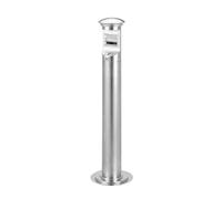 OLSKFUH Floor Standing Ashtray Stainless Steel Ash Column Ashtray Vertical Smoke Extinguishing Column Smoking Column Trash Can Tall Outside Patio Ashtrays For Cigarettes,A-One Size