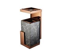 OLSKFUH Floor Standing Ashtray Stainless Steel Trash Can Ashtray Marble Hotel Elevator Entrance Lobby Vertical Cigarette Barrel Tall Outside Patio Ashtrays For Cigarettes,A