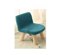 OLSKFUH Foot Stool Dressing Chair Shoe Change Stool Cotton Linen Footstool Wooden Leg Foot Foot For Living Room S For The Bedroom, Blue-30X30X35Cm,Blue-30x30x35cm