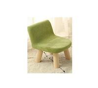 OLSKFUH Foot Stool Dressing Chair Shoe Change Stool Cotton Linen Footstool Wooden Leg Foot Foot For Living Room S For The Bedroom, Blue-30X30X35Cm,Matcha-30x30x35cm