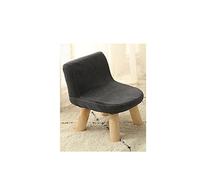 OLSKFUH Foot Stool Dressing Chair Shoe Change Stool Cotton Linen Footstool Wooden Leg Foot Foot For Living Room S For The Bedroom, Blue-30X30X35Cm,Dark Gray-30x30x40cm