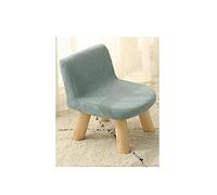 OLSKFUH Foot Stool Dressing Chair Shoe Change Stool Cotton Linen Footstool Wooden Leg Foot Foot For Living Room S For The Bedroom, Blue-30X30X35Cm,Cyan-30x30x40cm