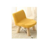 OLSKFUH Foot Stool Dressing Chair Shoe Change Stool Cotton Linen Footstool Wooden Leg Foot Foot For Living Room S For The Bedroom, Blue-30X30X35Cm,Yellow-30x30x35cm