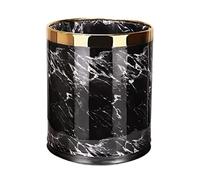 OLSKFUH Garbage Can Trash Can Waste Bin Luxury Metal Trash Can Round Shape Home Office Wastebasket Garbage Can Without Cover Garbage Bin Trash Bin,D-23 * 27cm