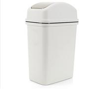 OLSKFUH Garbage Can Trash Can Waste Bin Swing Lid Trash Can Garbage Storage Bins Home Ofiice Supplies 10L/15L For Any Room High Capacity Durable Waste Basket Garbage Bin Trash Bi,White-S
