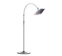 OLSKFUH Height Angle Adjustable, Stand With Flexible Gooseneck And Stable Base Rotating Floor Stand For Tablet Phone Holder 4.0-10.6 Inches Phone Holder For Bed/Living Room/Gym,Blue-a