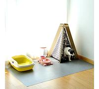 OLSKFUH Home Cuttable Waterproof Big Pet Mat For Cats Or Dogs, For Crate/Food/Water/Bowls/Floor/Pen, Easy To Clean, Non-Toxic, Anti-Slip, Pet Mat For Sleep, Play And Eating, Pet,Grey-1mX2m