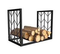 OLSKFUH Indoor/Outdoor Firewood Racks, Large Heavy Duty Iron Log Rectangle Storage Holder, For Patio Deck Wood Cradle, Vintage Style, 61×35×46Cm