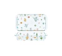 OLSKFUH Kitchen Glass Baking Dish Rice Bowl High Borosilicate Plate Double Ear Dinner Steam Salad Cooking,1000ml